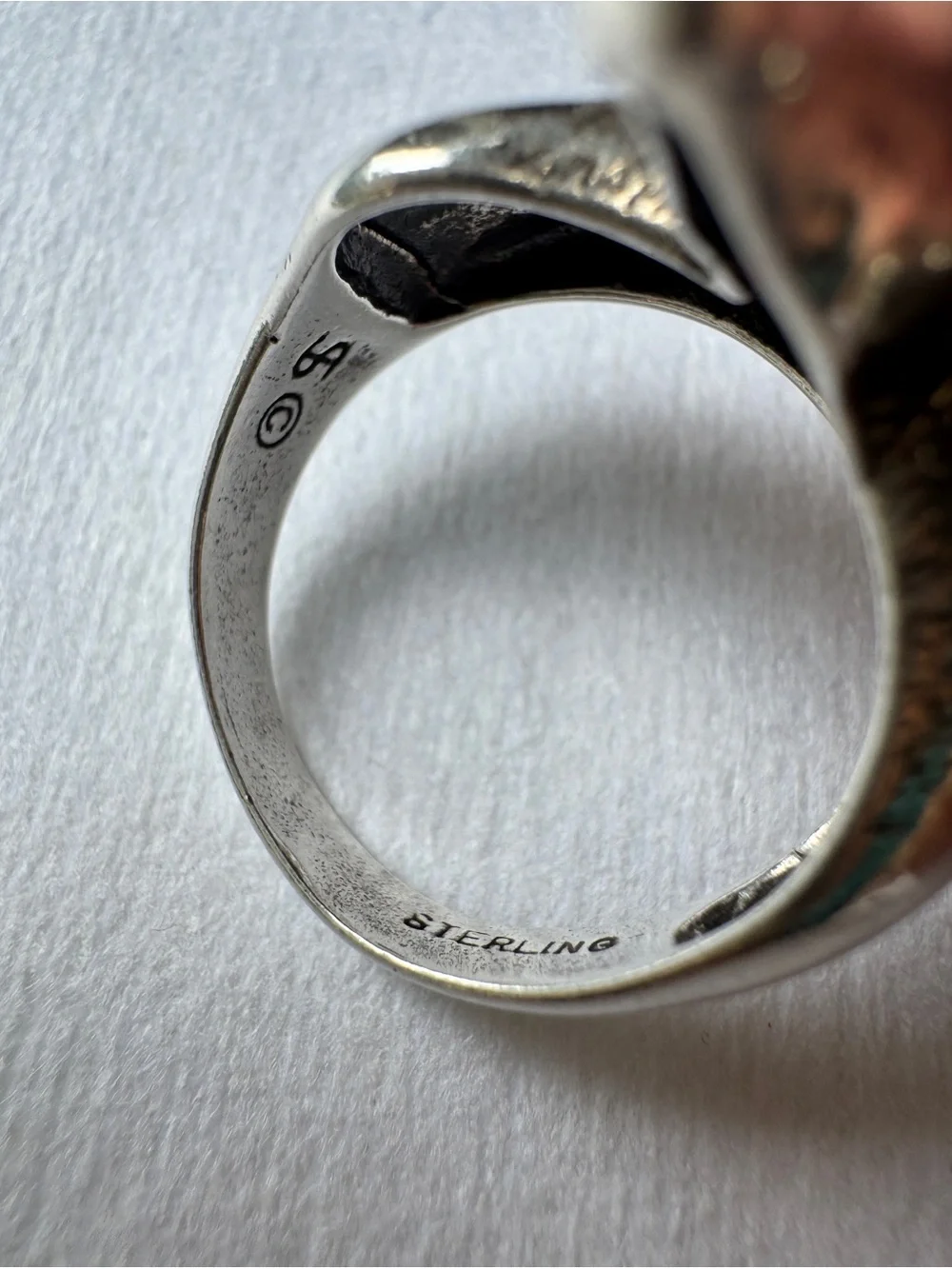 Sterling Silver 925 Horse and Mare Band Ring Size 5.5 Signed Solid 8 Grams